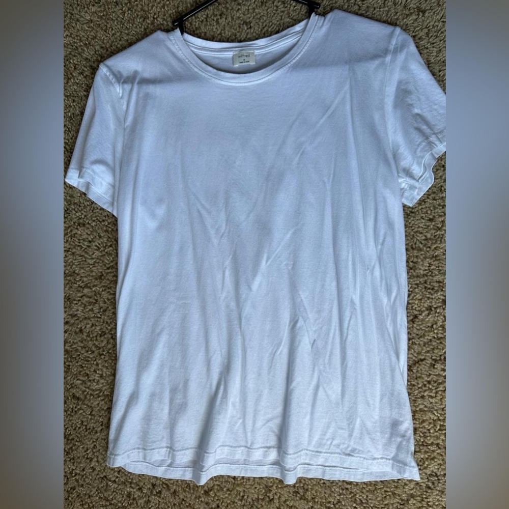 Wilfred Aritzia White Padded Shoulder Tee